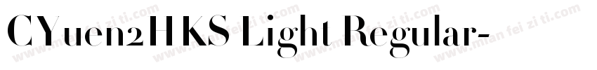 CYuen2HKS Light Regular字体转换